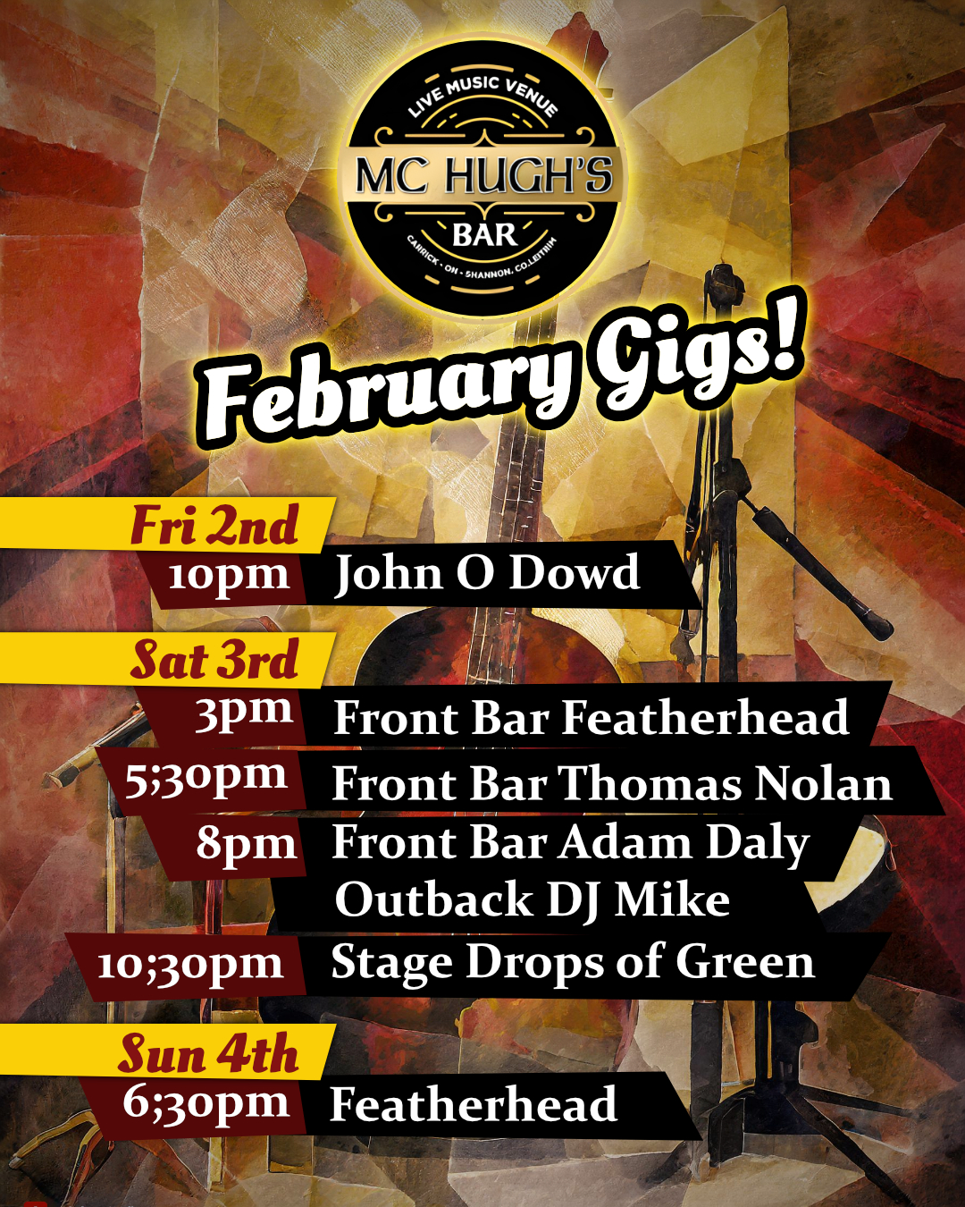 Graphic Design by PierMaxDesign for Mc Hughs Bar | Design #32214426