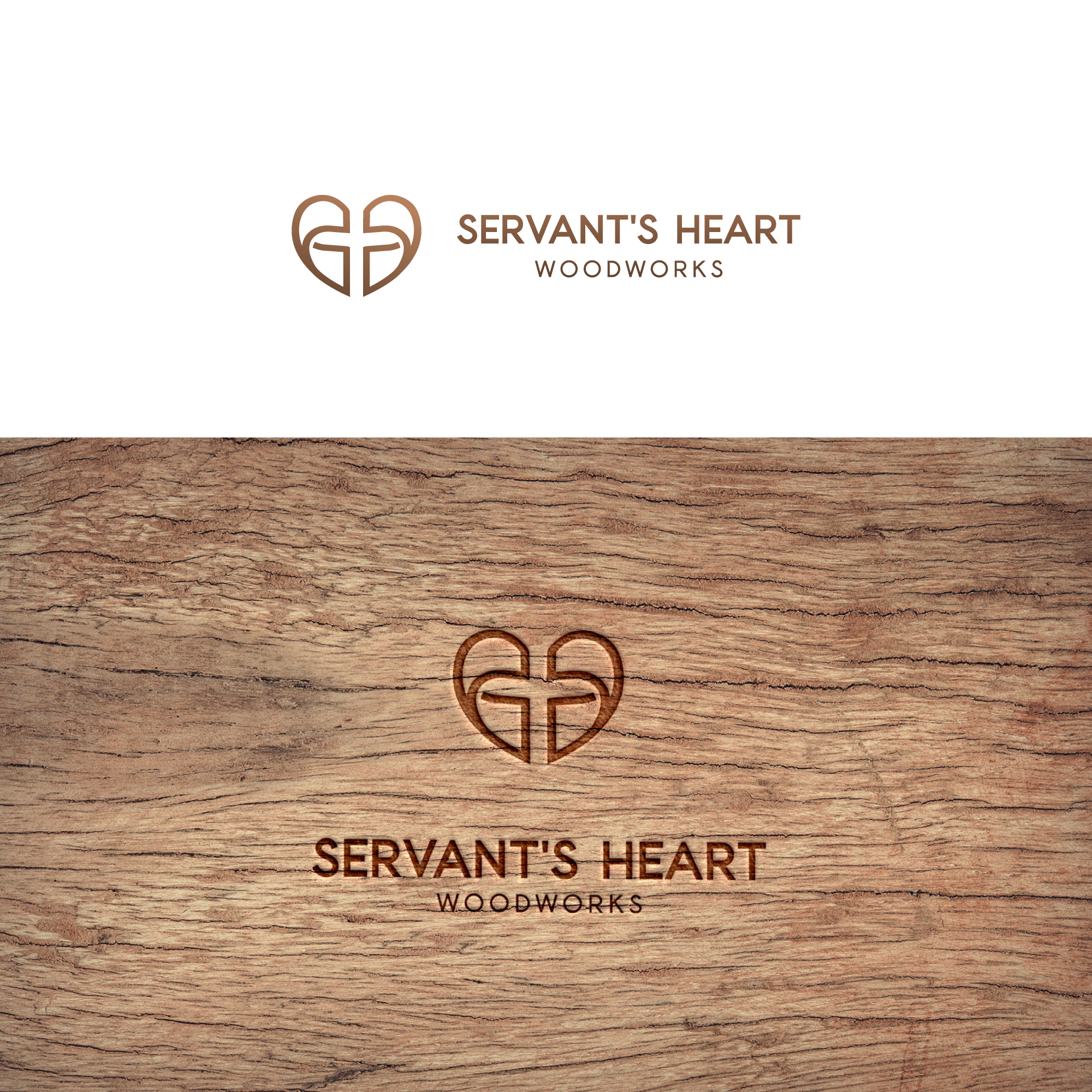 Logo Design by merti.studio for Servants Heart Woodworks | Design #32240944