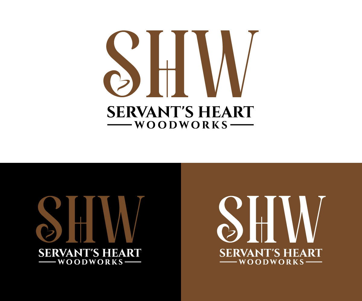 Logo Design by Kavth for Servants Heart Woodworks | Design #32253830