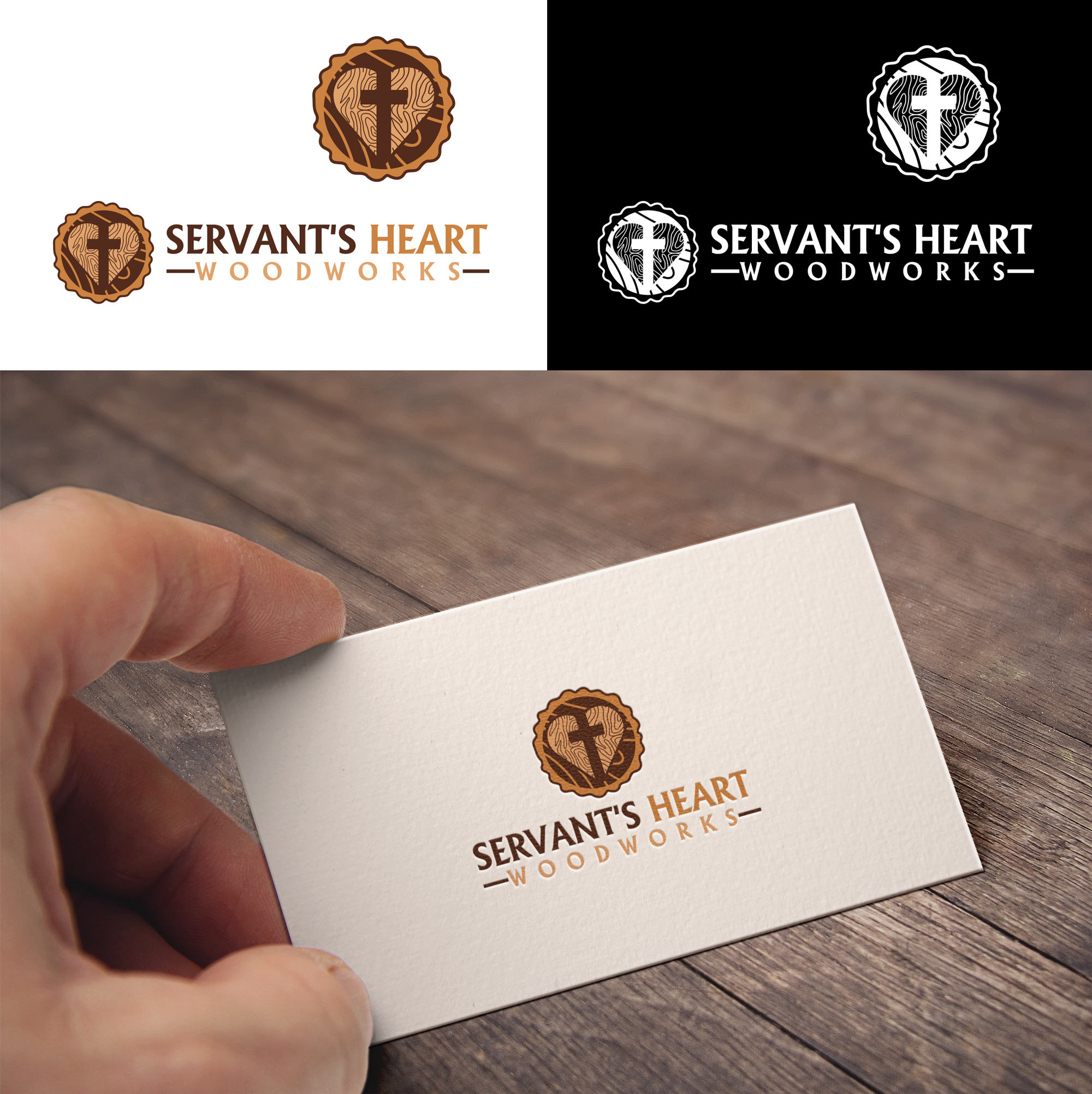 Logo Design by RA-bica for Servants Heart Woodworks | Design #32240231