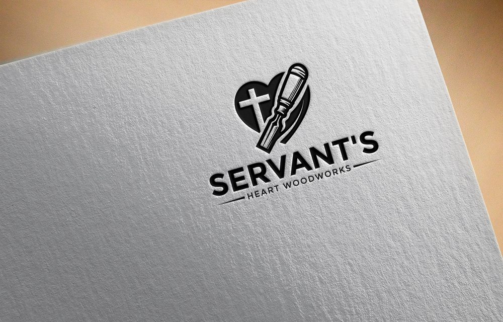 Logo Design by Design your Mind for Servants Heart Woodworks | Design #32215310