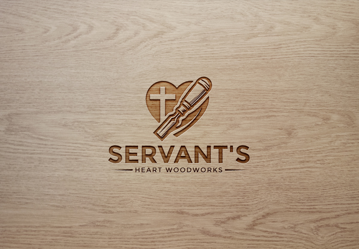 Logo Design by Design your Mind for Servants Heart Woodworks | Design #32215311
