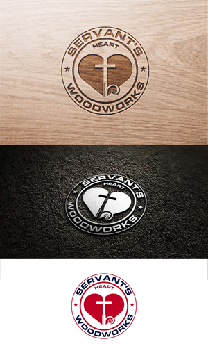 Logo Design by Barish Design for Servants Heart Woodworks | Design: #32241754