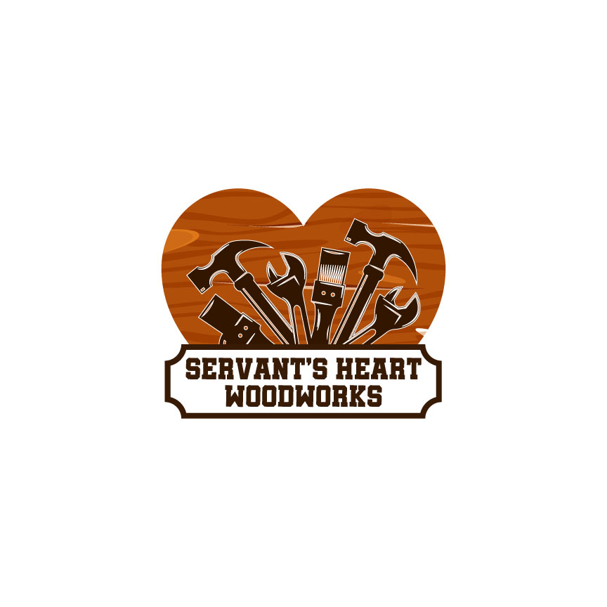 Logo Design by The Moving pixel for Servants Heart Woodworks | Design #32218345
