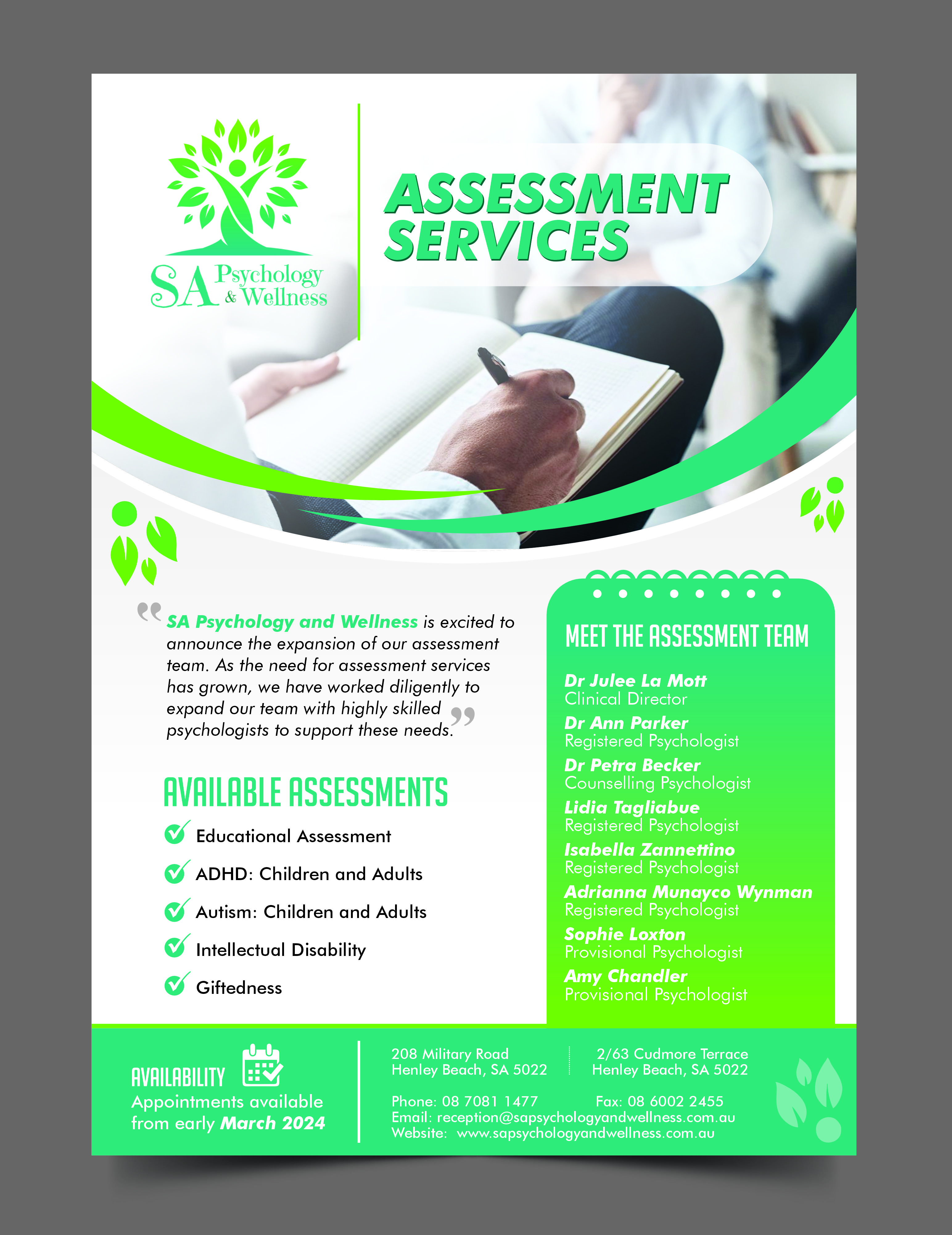 Design de Flyer par Rajneesha pour SA Psychology & Wellness | Design #32211562