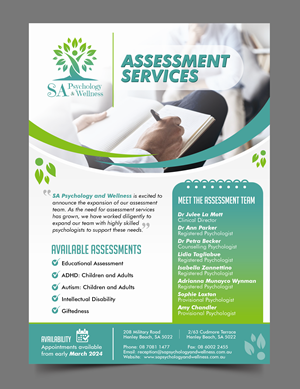 Design de Flyer par Rajneesha pour SA Psychology & Wellness | Design : #32211562