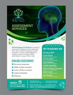 Design de Flyer par Rajneesha pour SA Psychology & Wellness | Design : #32222973