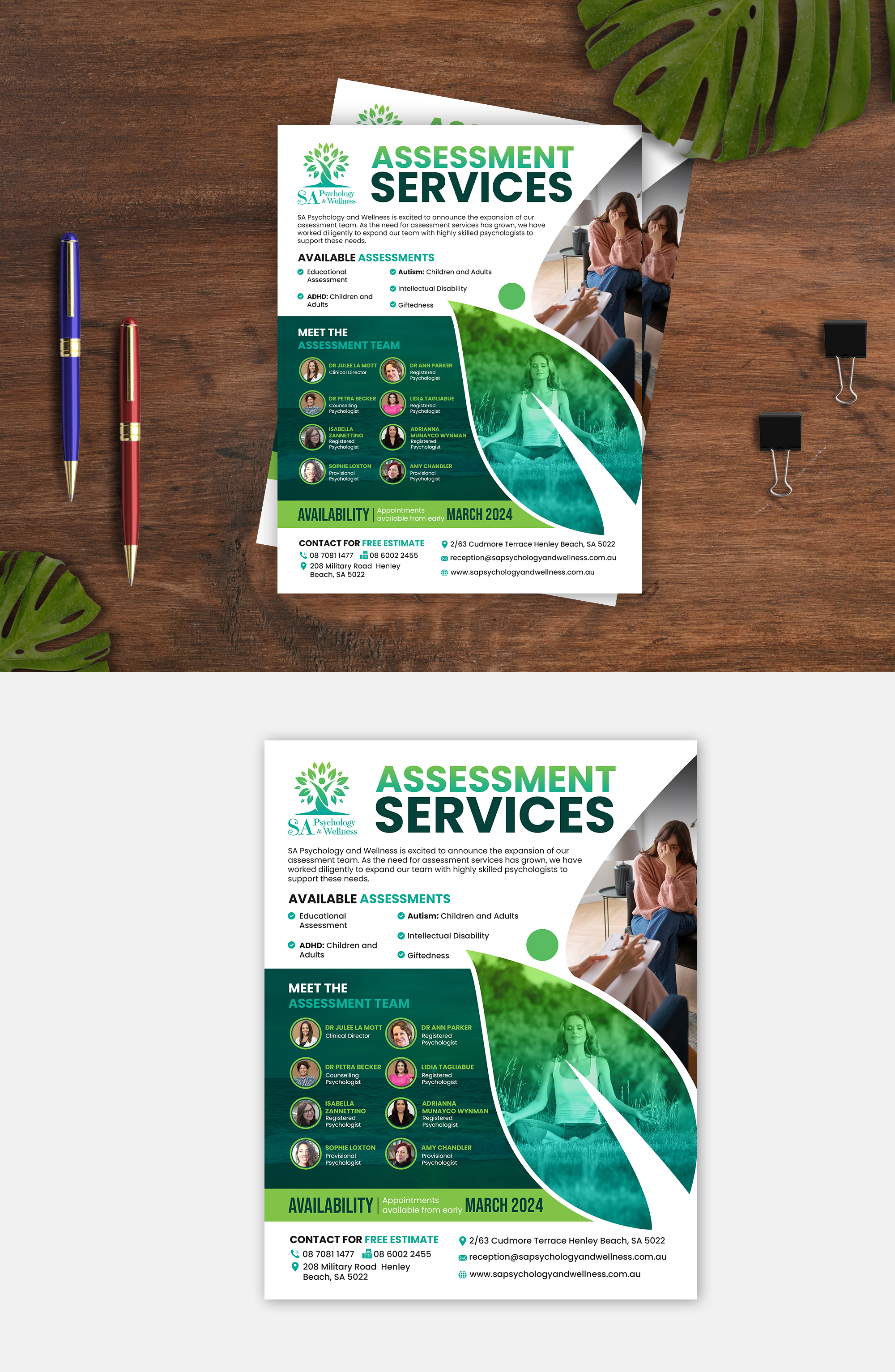 Flyer Design by debdesign for SA Psychology & Wellness | Design #32219407