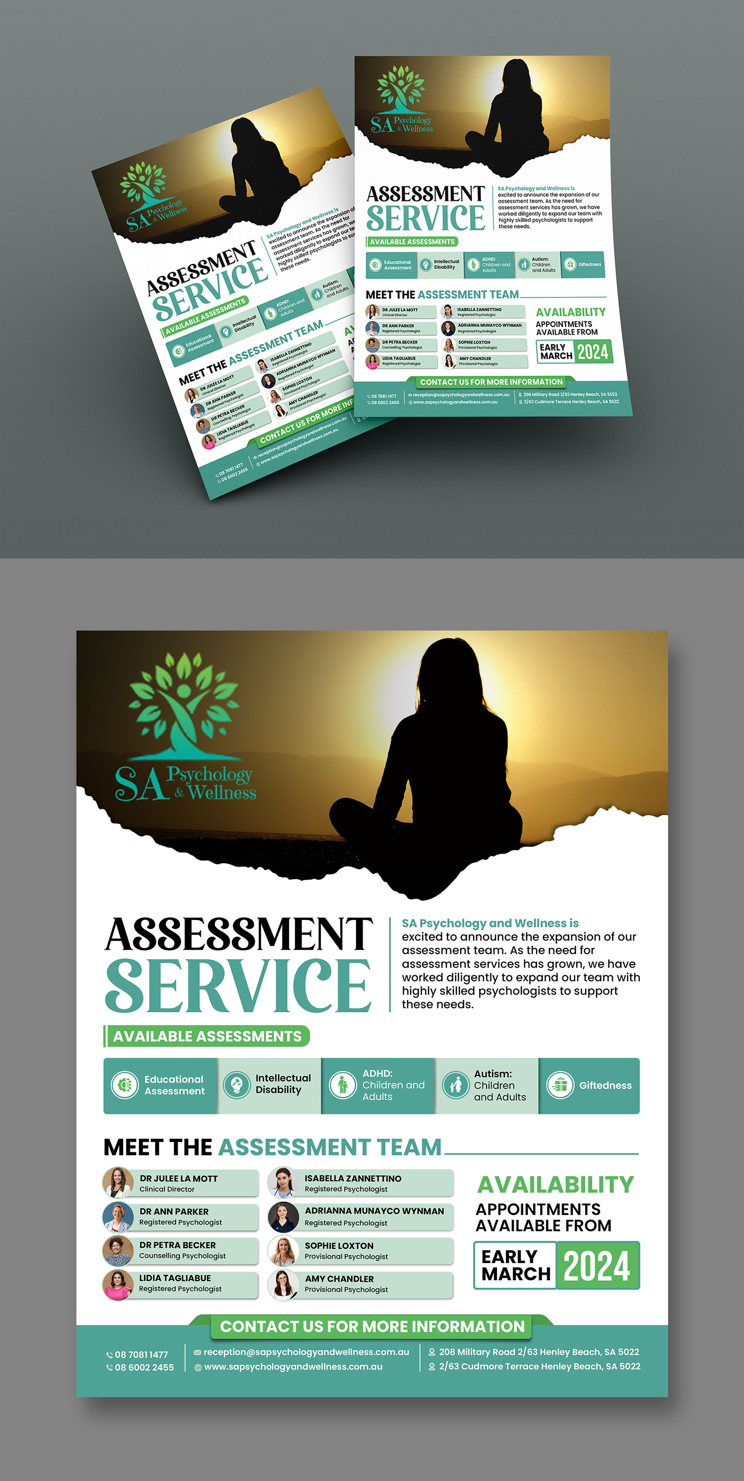 Design de Flyer par debdesign pour SA Psychology & Wellness | Design #32220706