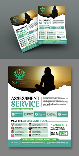 Design de Flyer par debdesign pour SA Psychology & Wellness | Design : #32220706