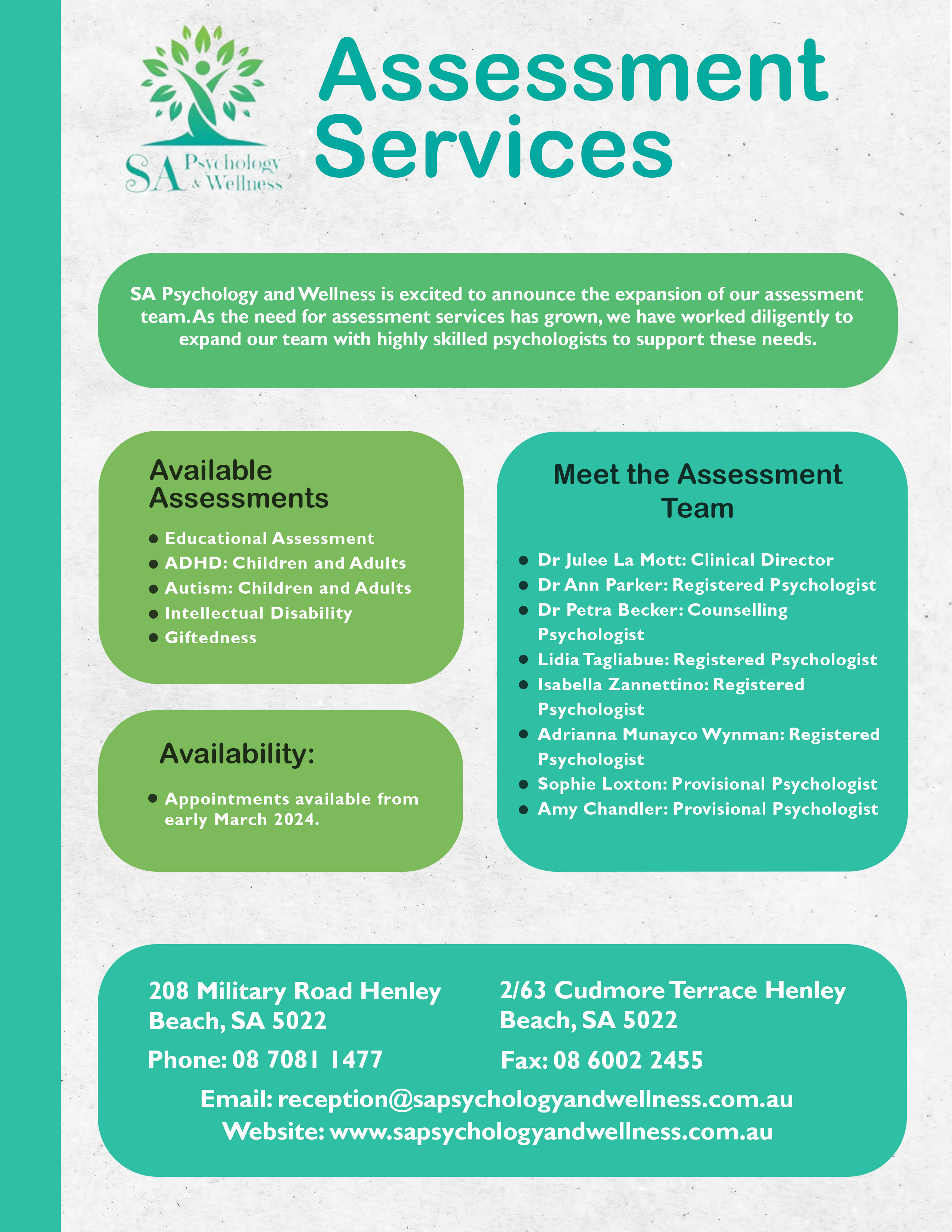 Flyer Design by ecorokerz for SA Psychology & Wellness | Design #32219026