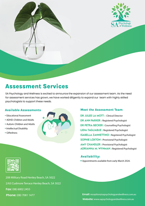 Design de Flyer par ecorokerz pour SA Psychology & Wellness | Design : #32219028