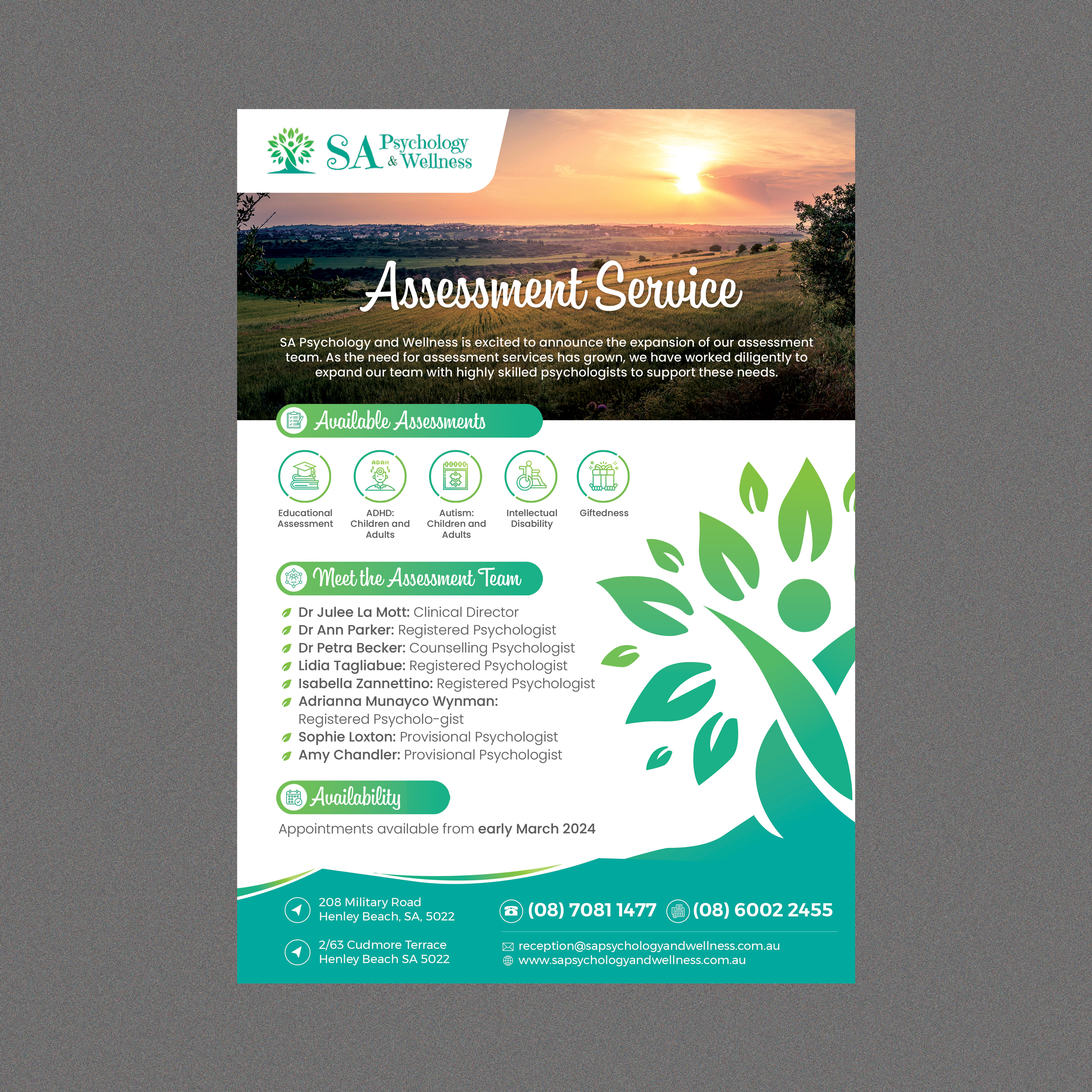 Flyer Design by Stan$oul for SA Psychology & Wellness | Design #32211597