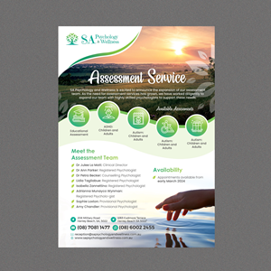 Design de Flyer par Stan$oul pour SA Psychology & Wellness | Design : #32211765