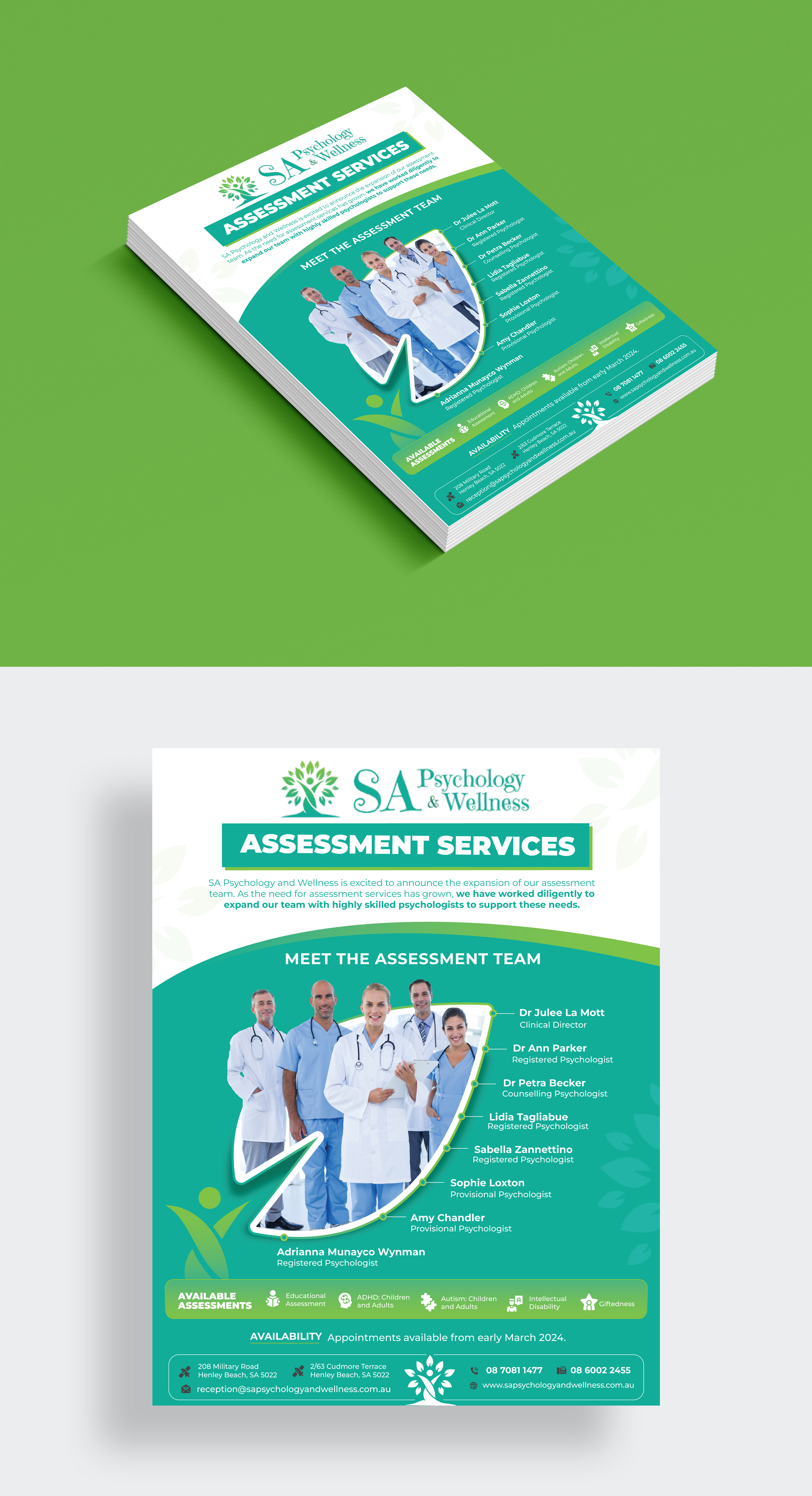Flyer Design by vcreatived for SA Psychology & Wellness | Design #32239828