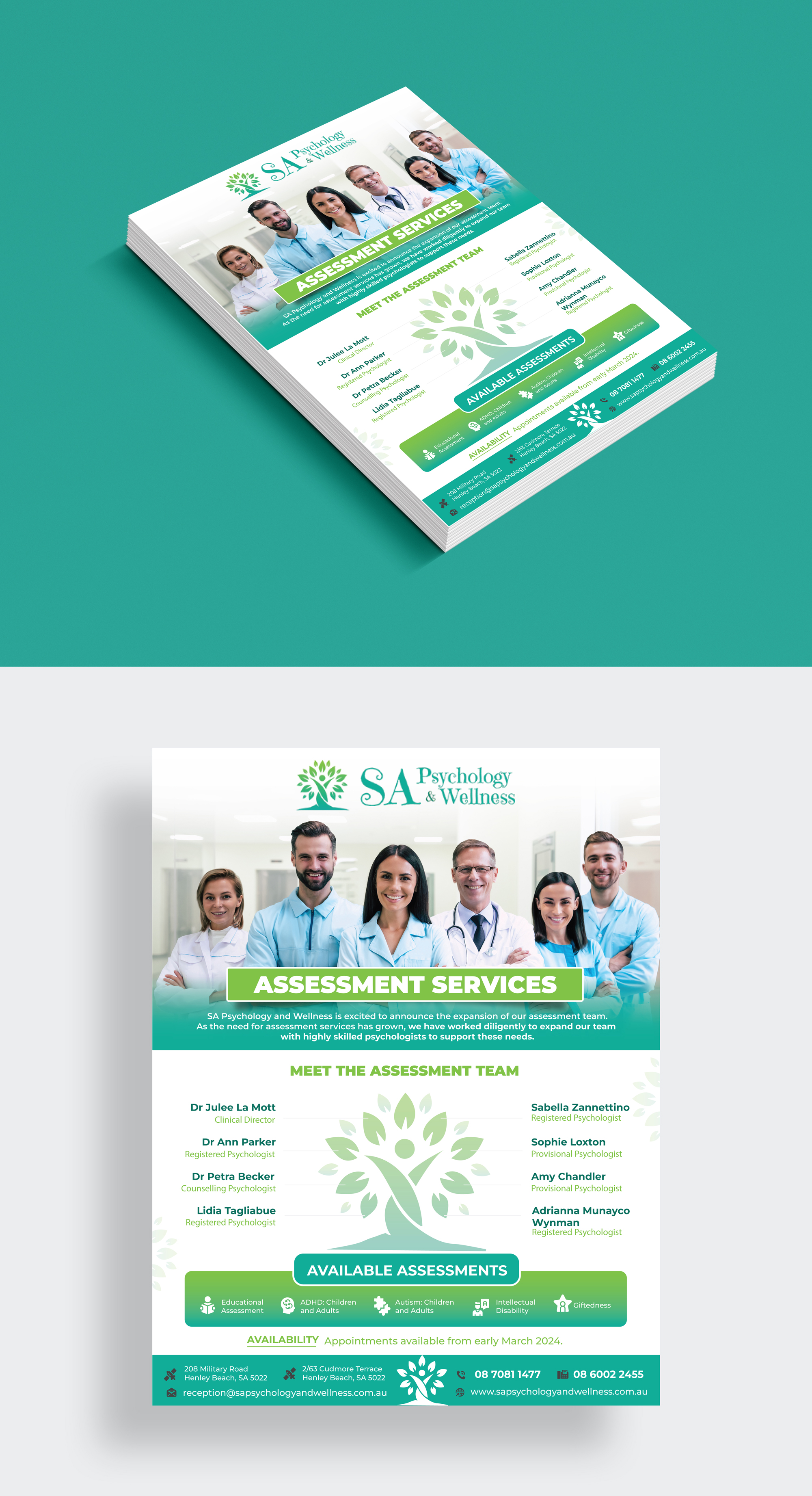 Flyer Design by vcreatived for SA Psychology & Wellness | Design #32239829