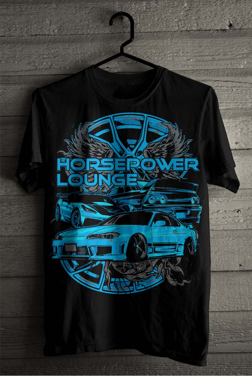 T-shirt Design by SATHIRA for Horsepower Lounge | Design #32257554