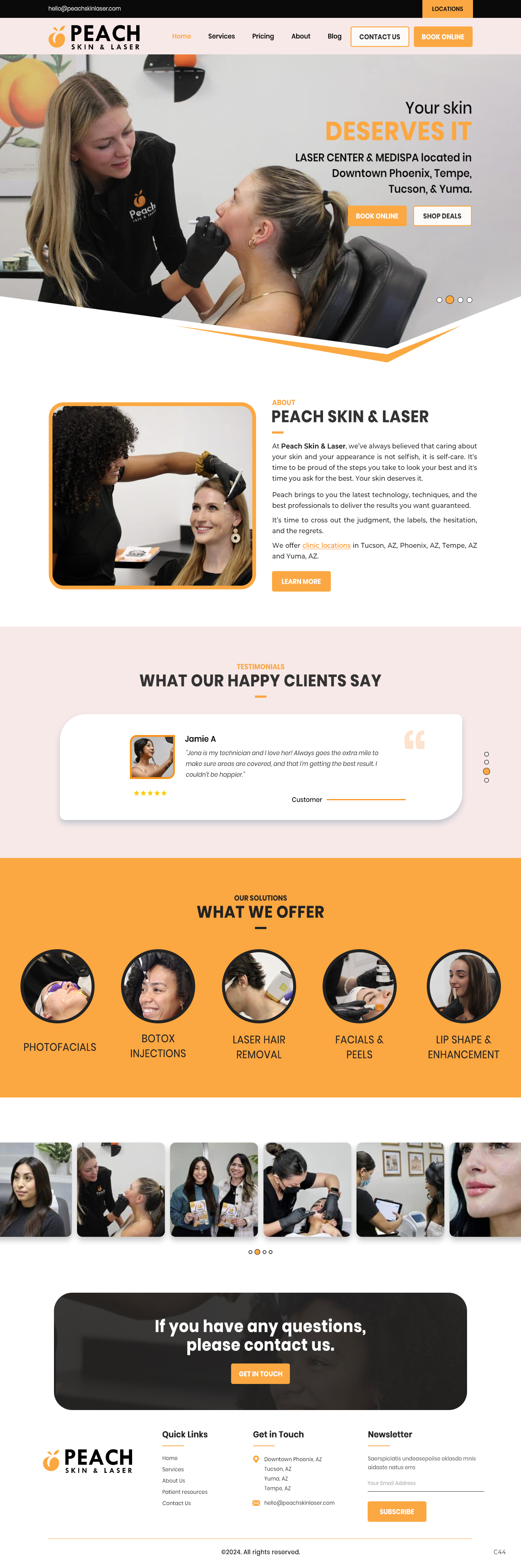 Web Design par pb pour Peach Skin & Laser | Design #32220927