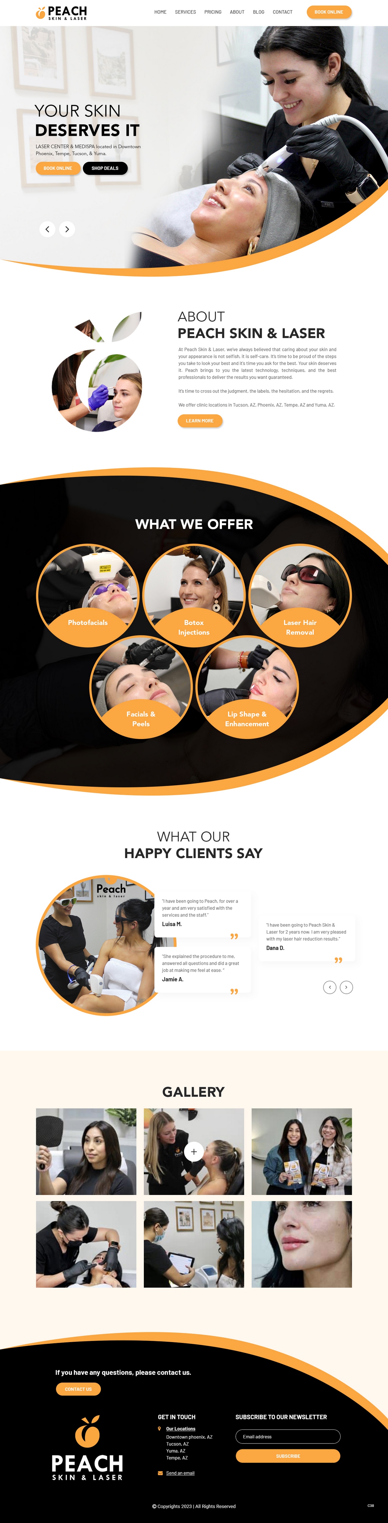 Web Design by pb for Peach Skin & Laser | Design #32220928