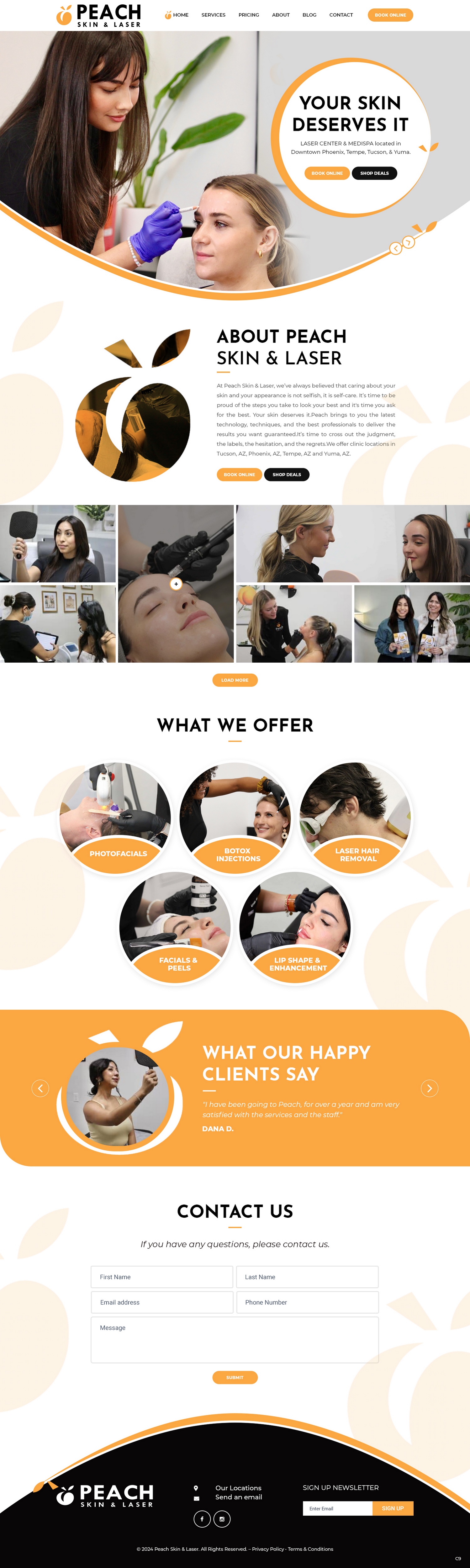 Web Design by pb for Peach Skin & Laser | Design #32220930