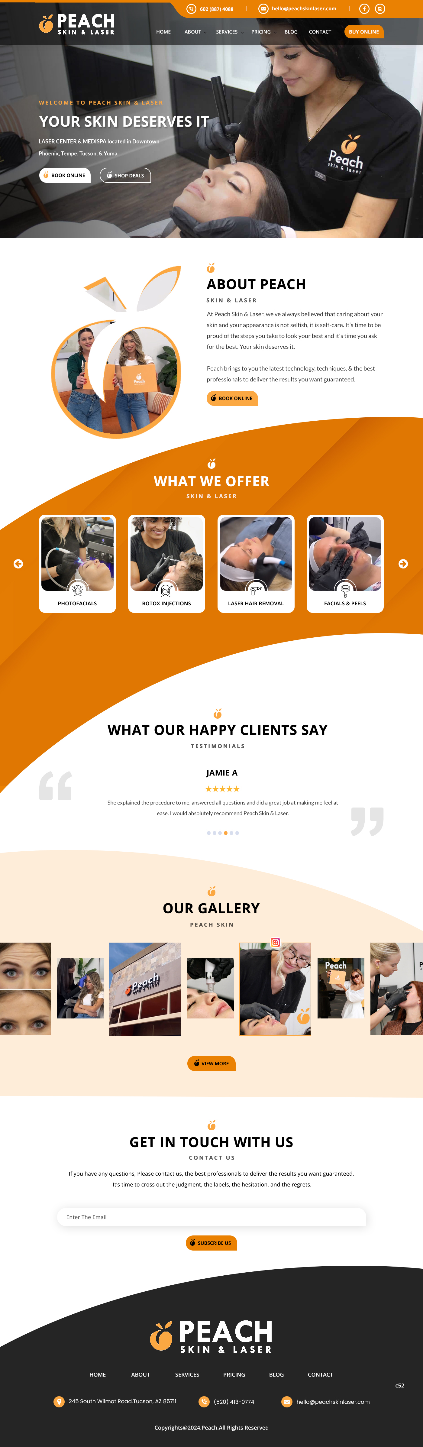 Web Design by pb for Peach Skin & Laser | Design #32220933