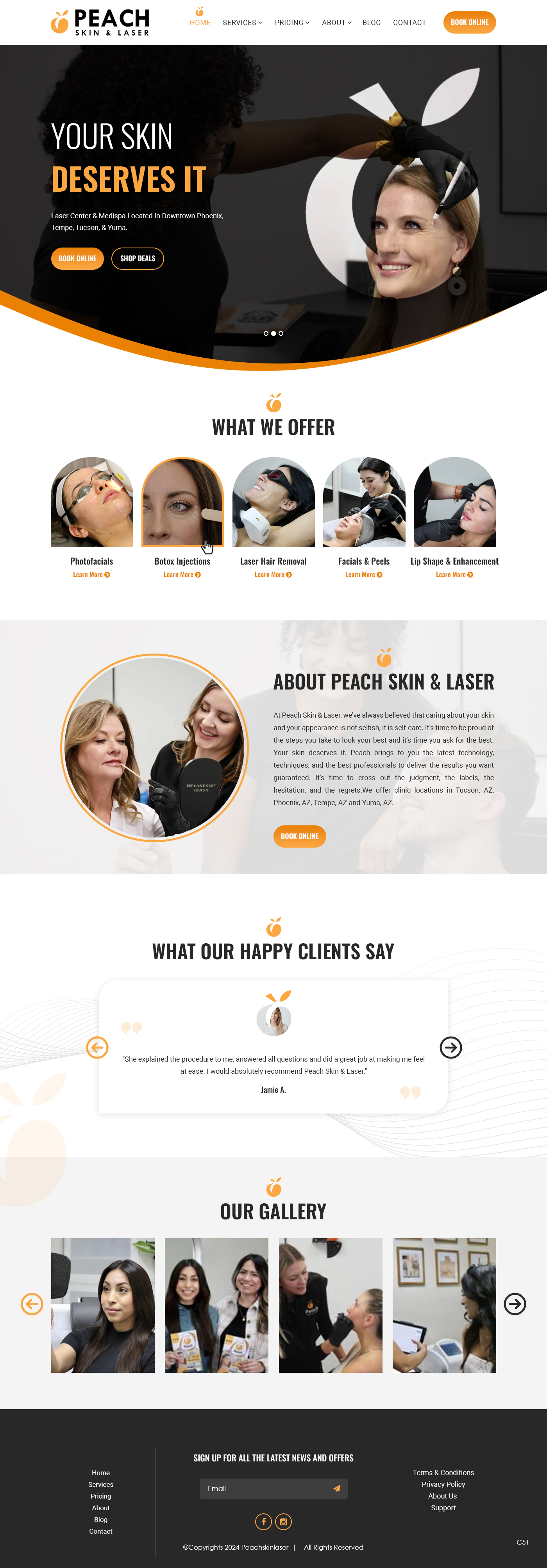 Web Design by pb for Peach Skin & Laser | Design #32220934