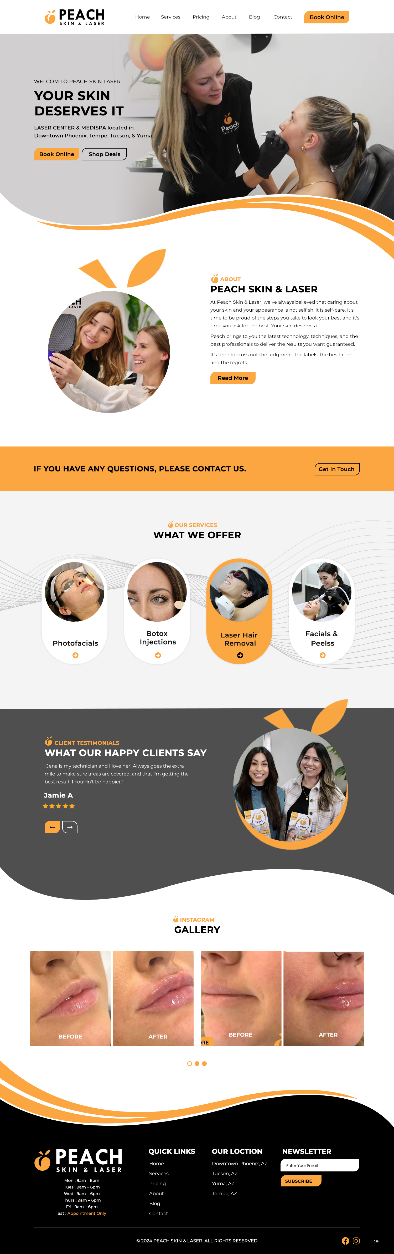 Web Design by pb for Peach Skin & Laser | Design #32220937
