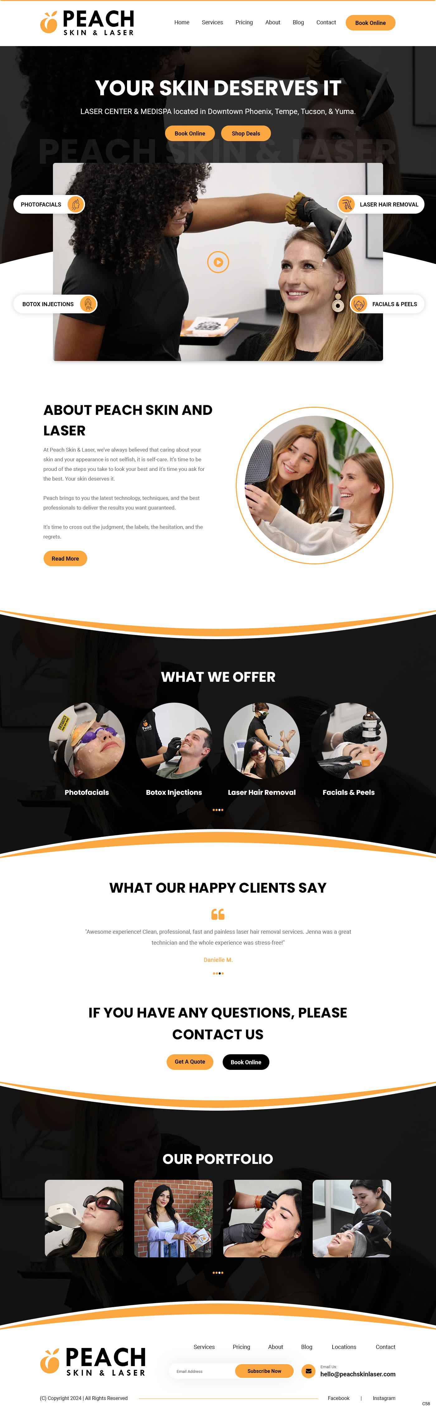 Web Design by pb for Peach Skin & Laser | Design #32220940