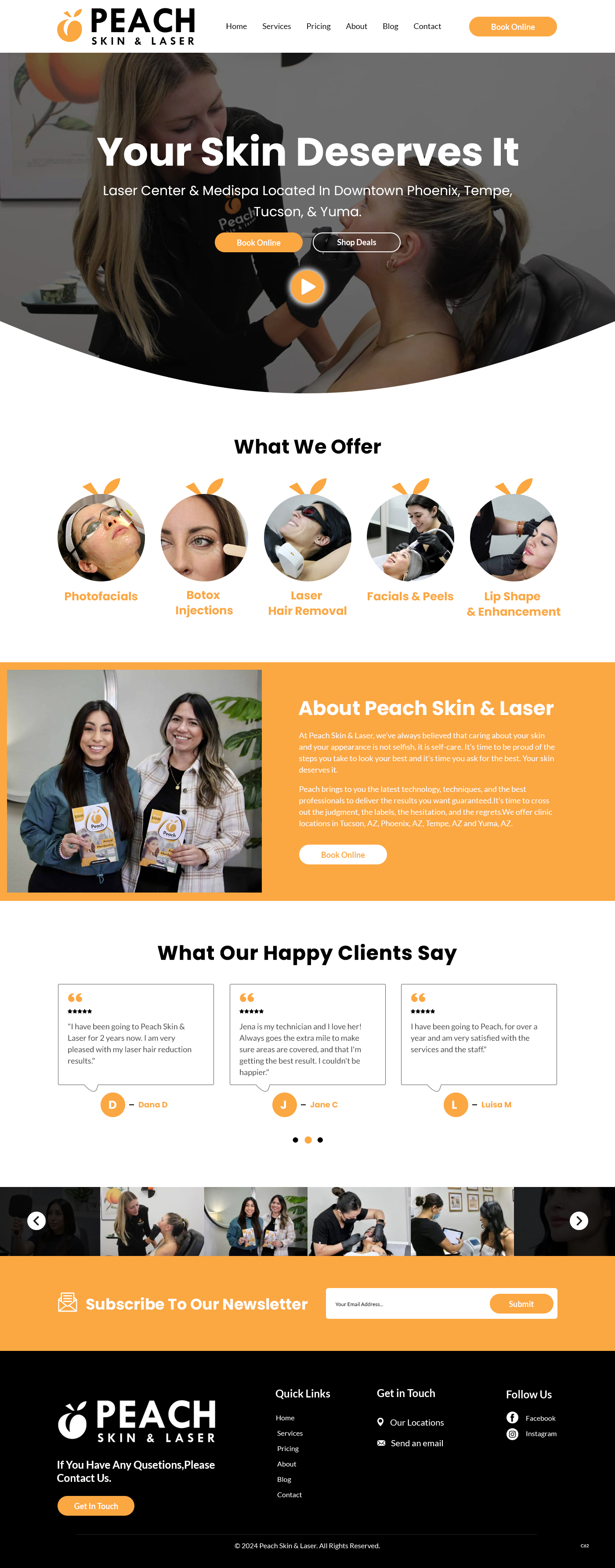 Web Design par pb pour Peach Skin & Laser | Design #32220941