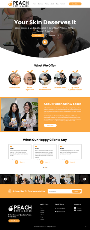 Web Design par pb pour Peach Skin & Laser | Design : #32220941