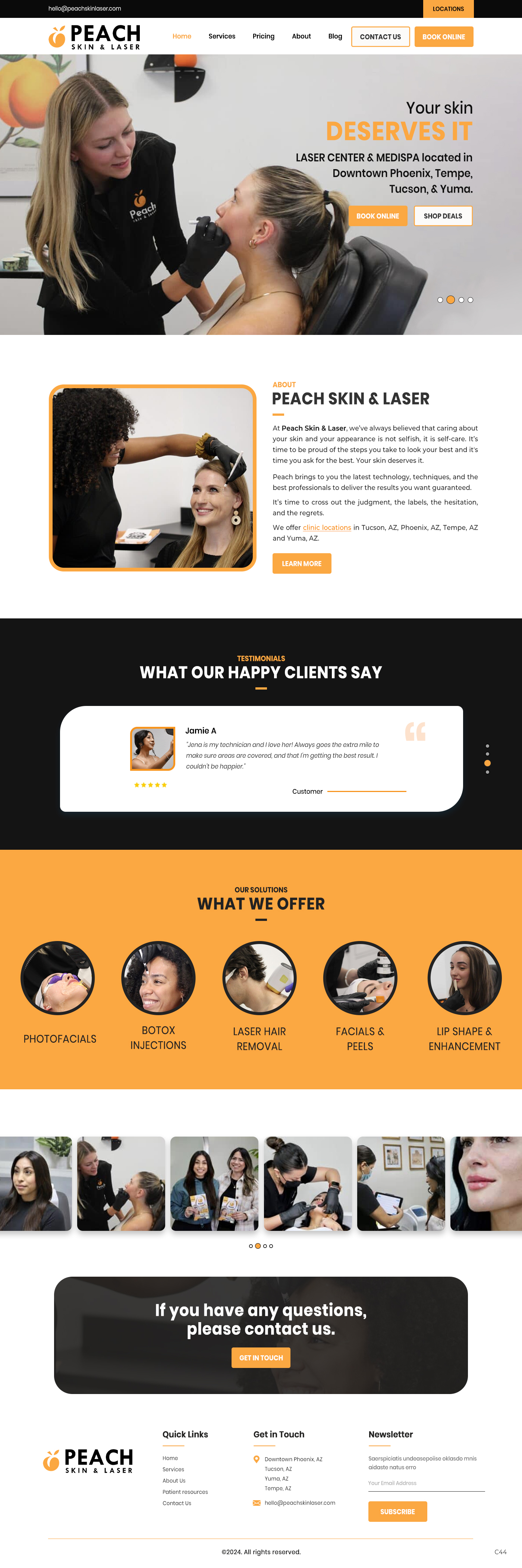 Web Design by pb for Peach Skin & Laser | Design #32232797
