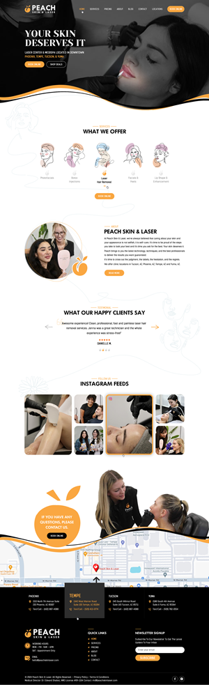 Web Design par Sbss pour Peach Skin & Laser | Design : #32219735