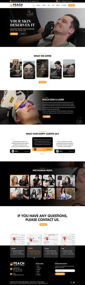 Web Design par Sbss pour Peach Skin & Laser | Design : #32219736
