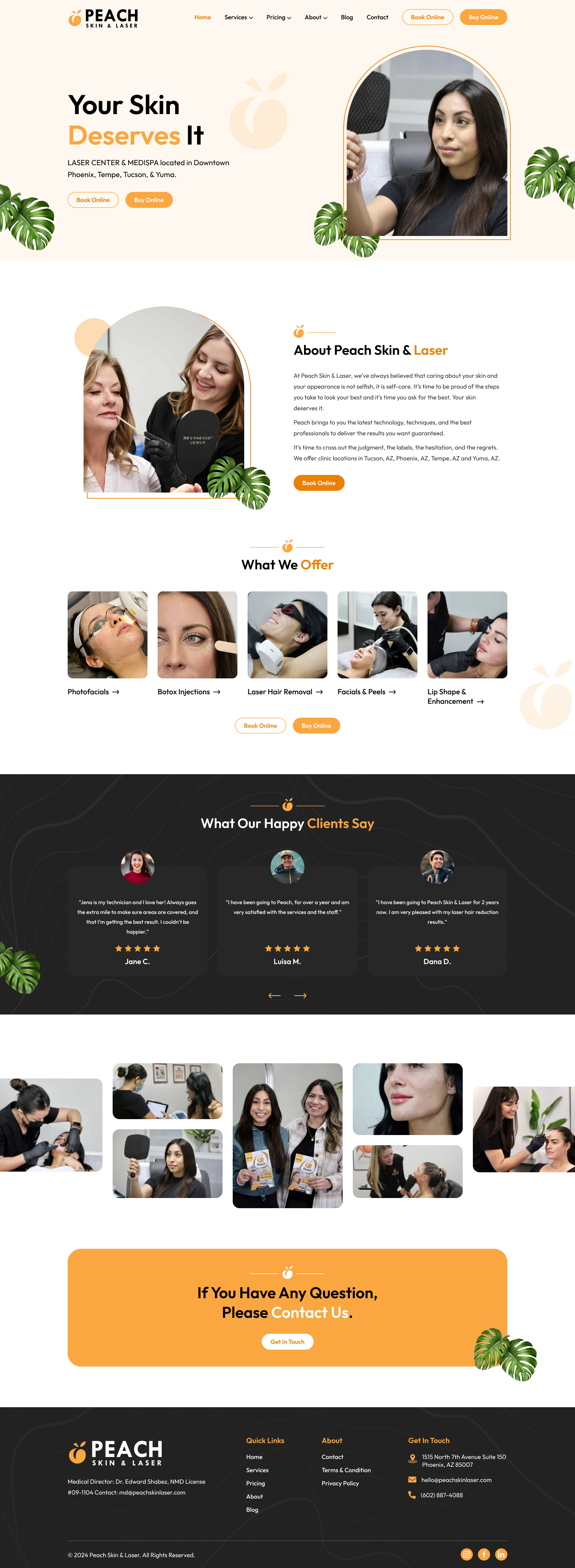 Web Design par Sbss pour Peach Skin & Laser | Design #32231460
