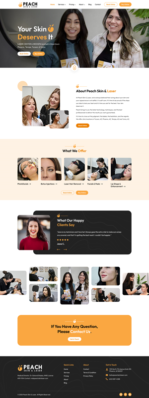 Web Design par Sbss pour Peach Skin & Laser | Design : #32231461