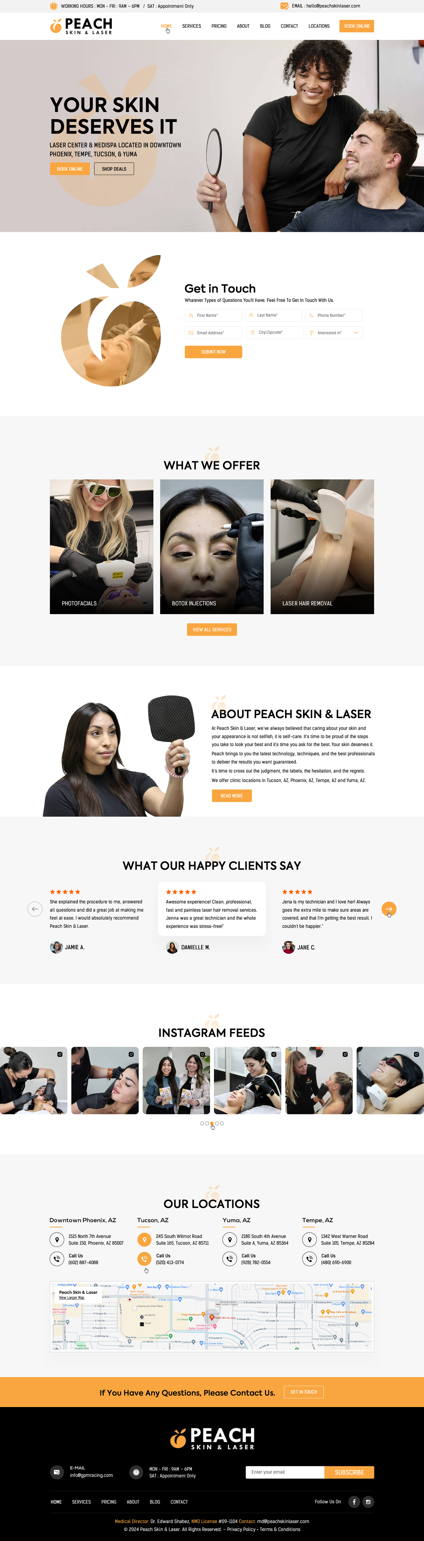 Web Design by Sbss for Peach Skin & Laser | Design #32231508