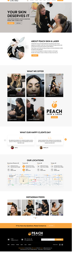 Web Design par Sbss pour Peach Skin & Laser | Design : #32231509