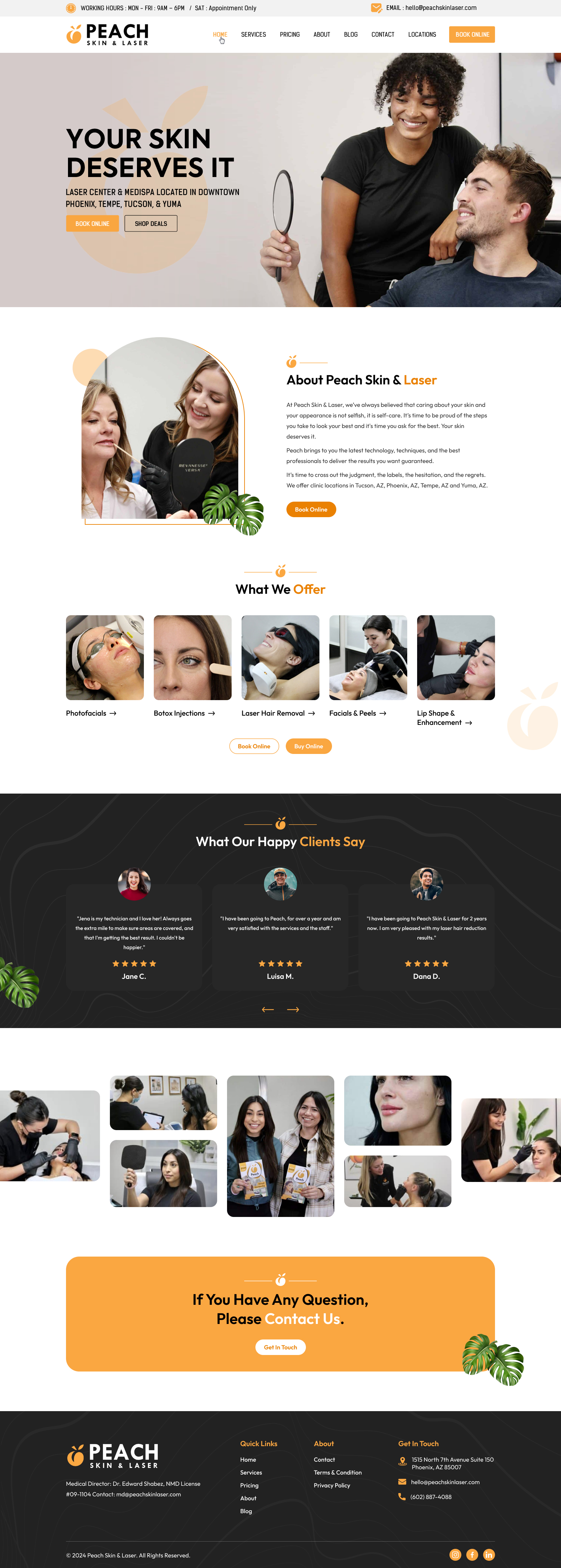 Web Design par Sbss pour Peach Skin & Laser | Design #32233208