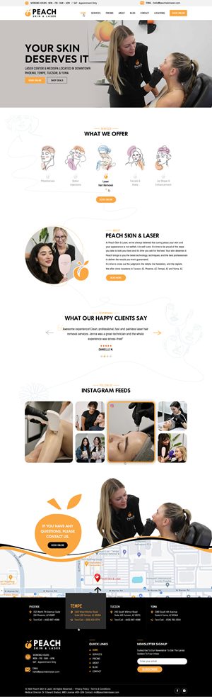 Web Design par Sbss pour Peach Skin & Laser | Design : #32233210
