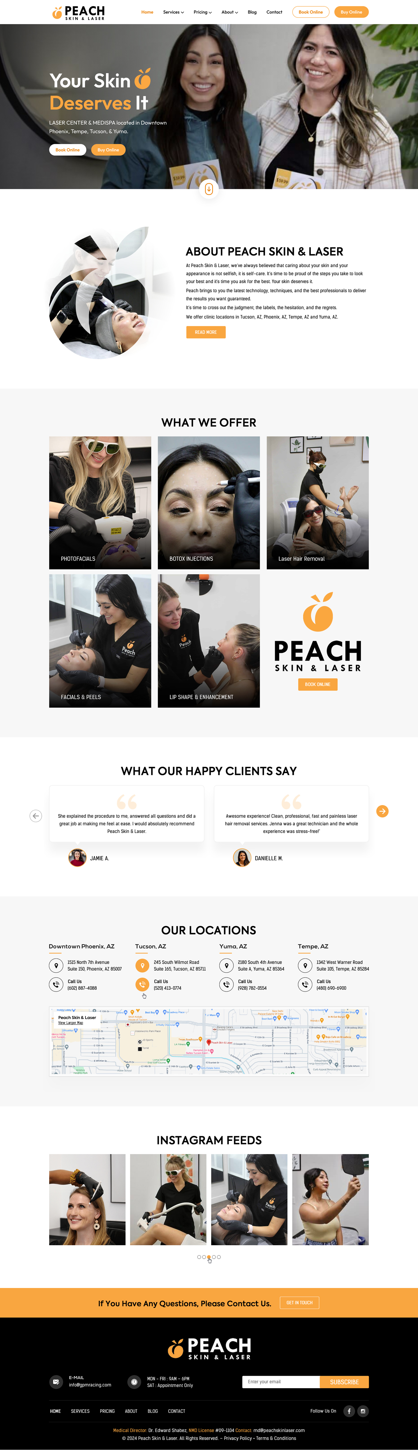 Diseño Web por Sbss para Peach Skin & Laser | Diseño #32233211