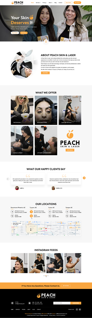 Web Design par Sbss pour Peach Skin & Laser | Design : #32233211