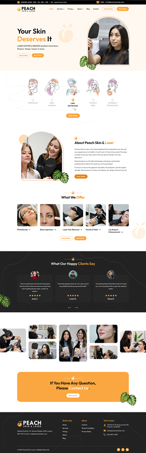 Web Design par Sbss pour Peach Skin & Laser | Design : #32248828