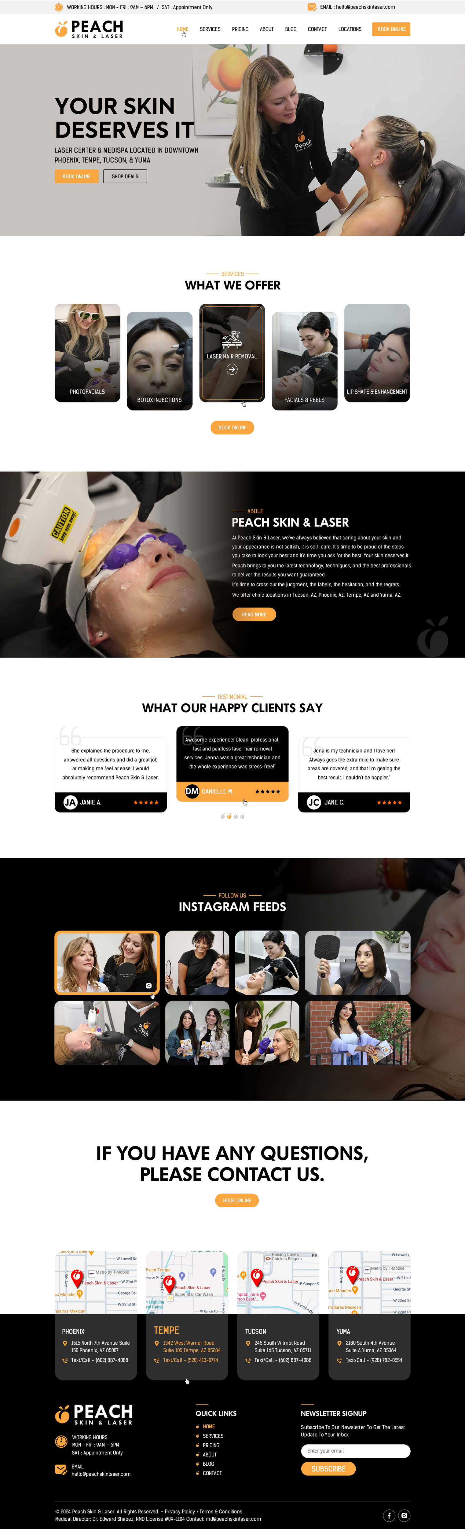 Web Design par Sbss pour Peach Skin & Laser | Design #32248835