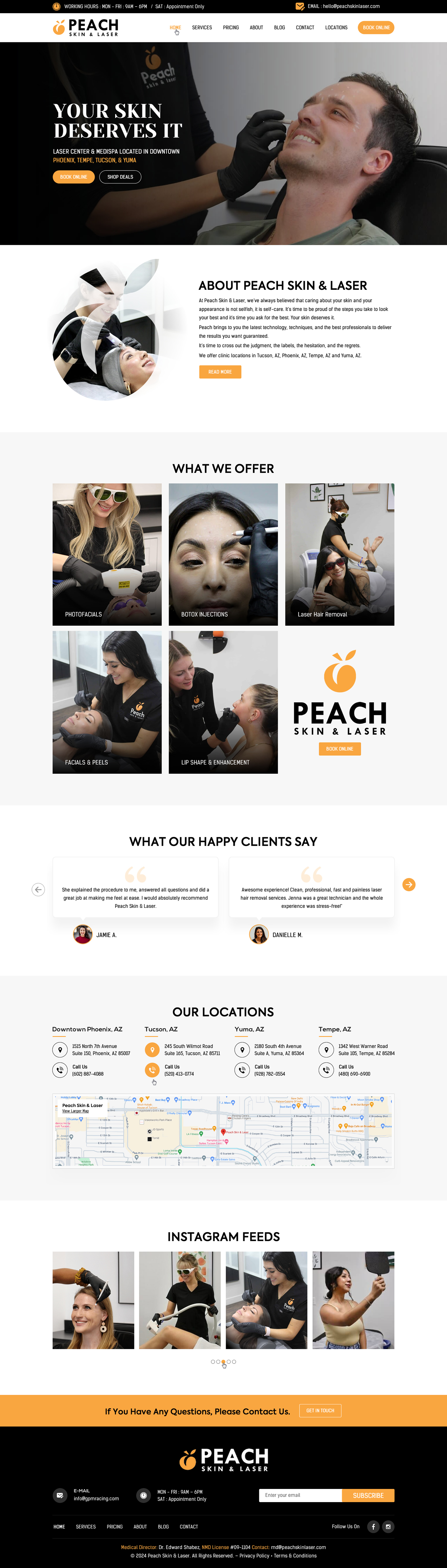 Diseño Web por Sbss para Peach Skin & Laser | Diseño #32248847