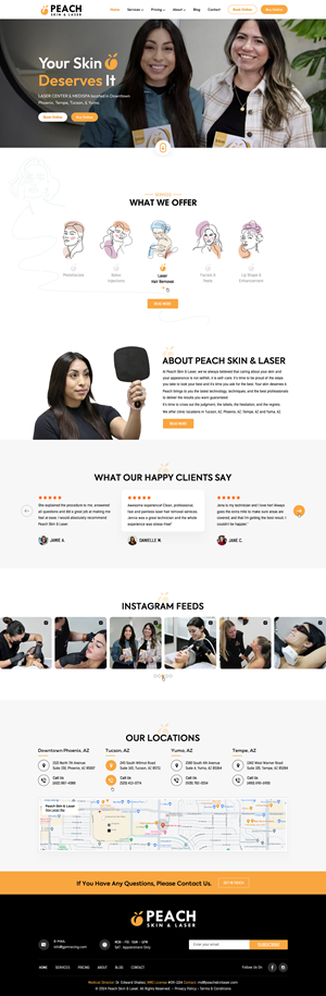 Web Design par Sbss pour Peach Skin & Laser | Design : #32248864