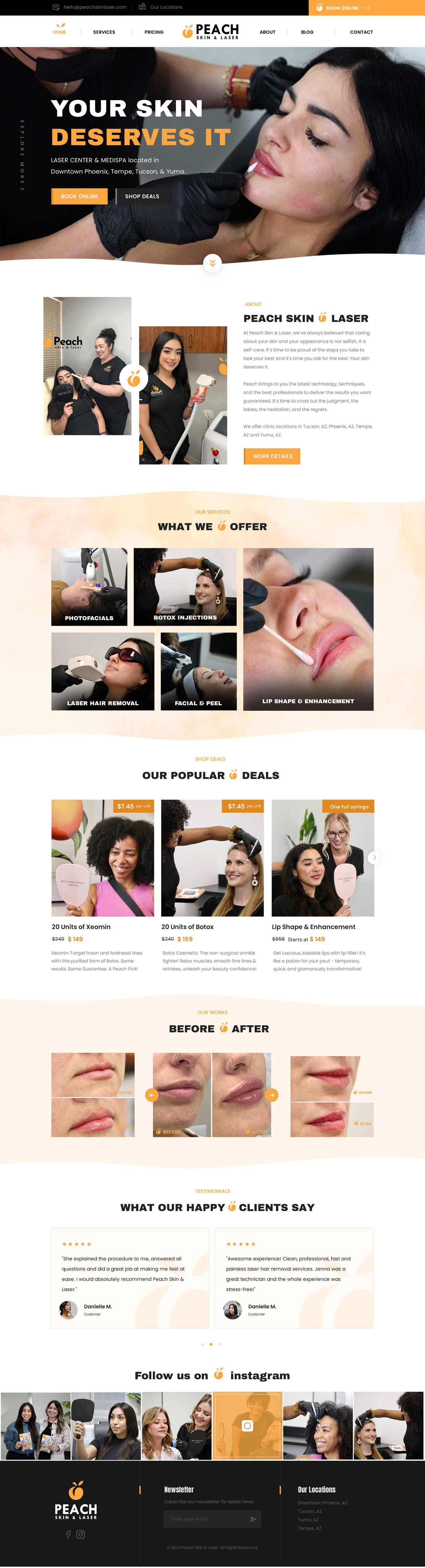 Web Design par WebPixel pour Peach Skin & Laser | Design #32237831