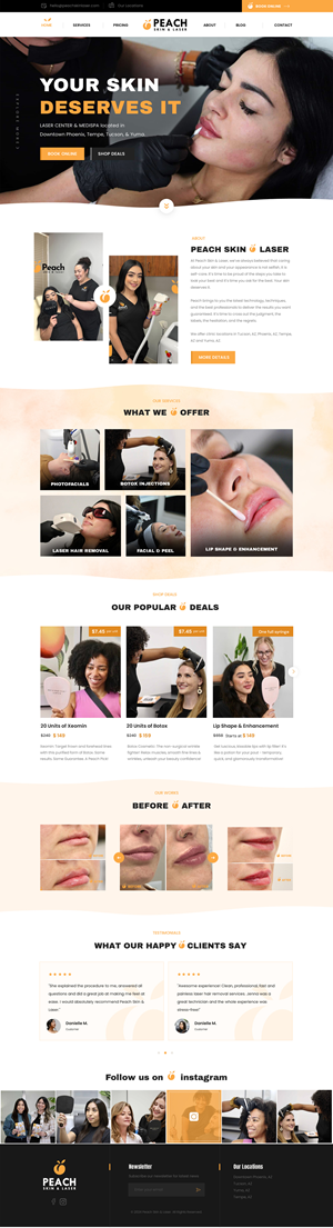 Web Design par WebPixel pour Peach Skin & Laser | Design : #32237831