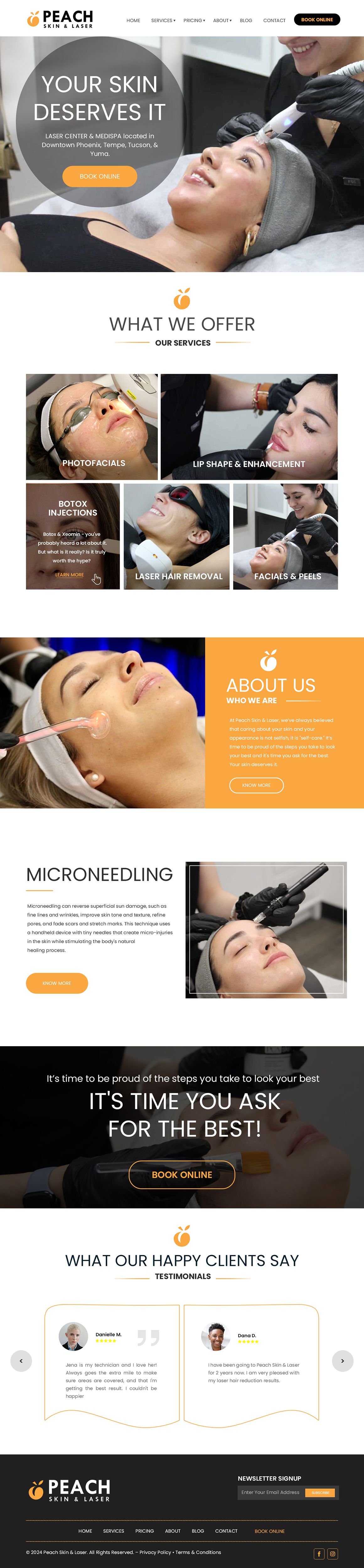 Web Design par Creations Box 2015 pour Peach Skin & Laser | Design #32217964