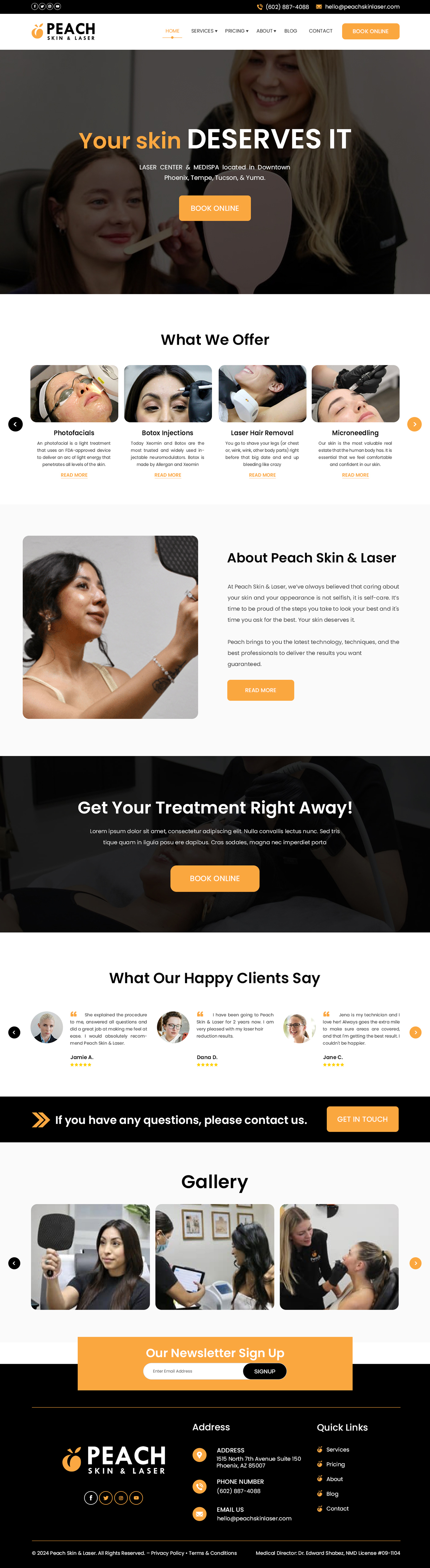 Web Design par Creations Box 2015 pour Peach Skin & Laser | Design #32230064