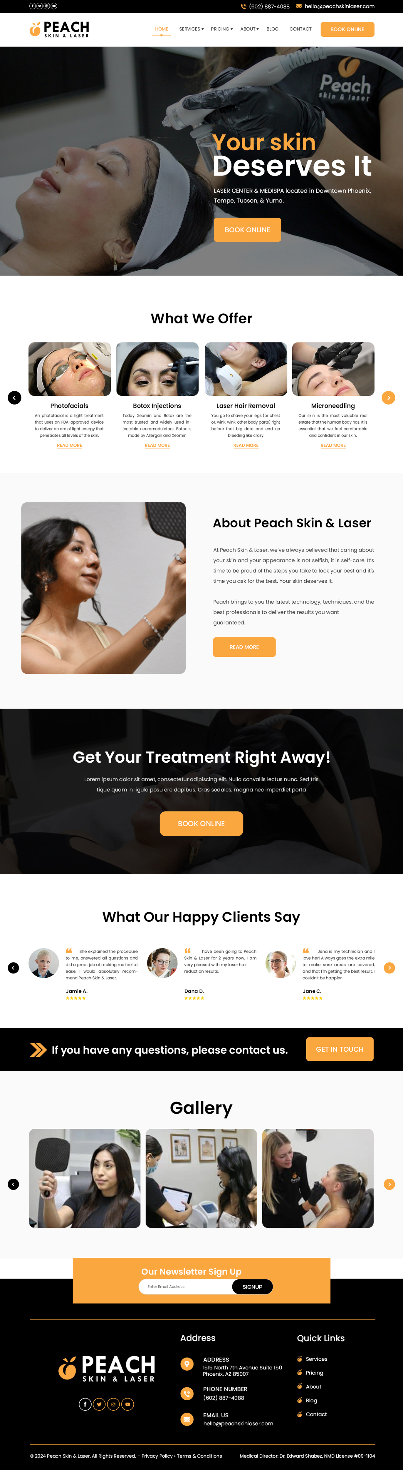 Web Design par Creations Box 2015 pour Peach Skin & Laser | Design #32230085